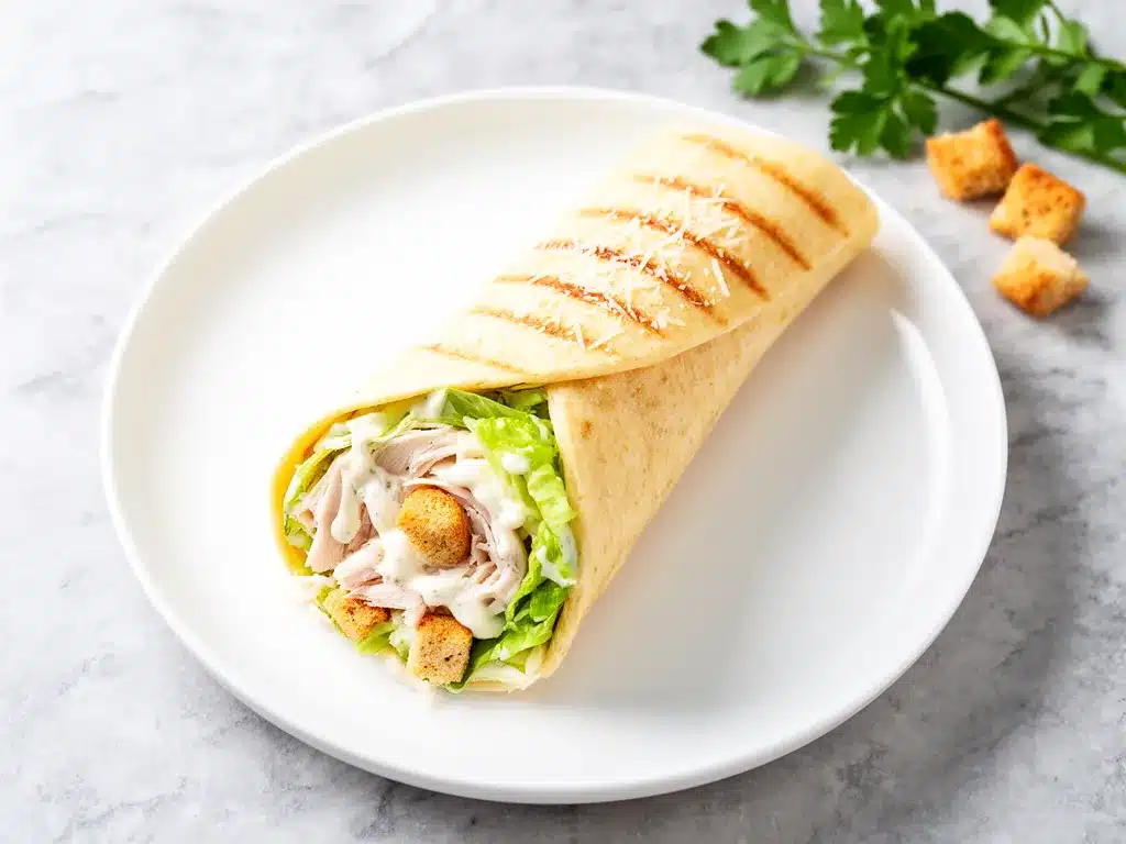 Back-to-School Chicken Caesar Wraps: 5-Minute Lunch Idea 4 Back-to-School Chicken Caesar Wraps preparation steps