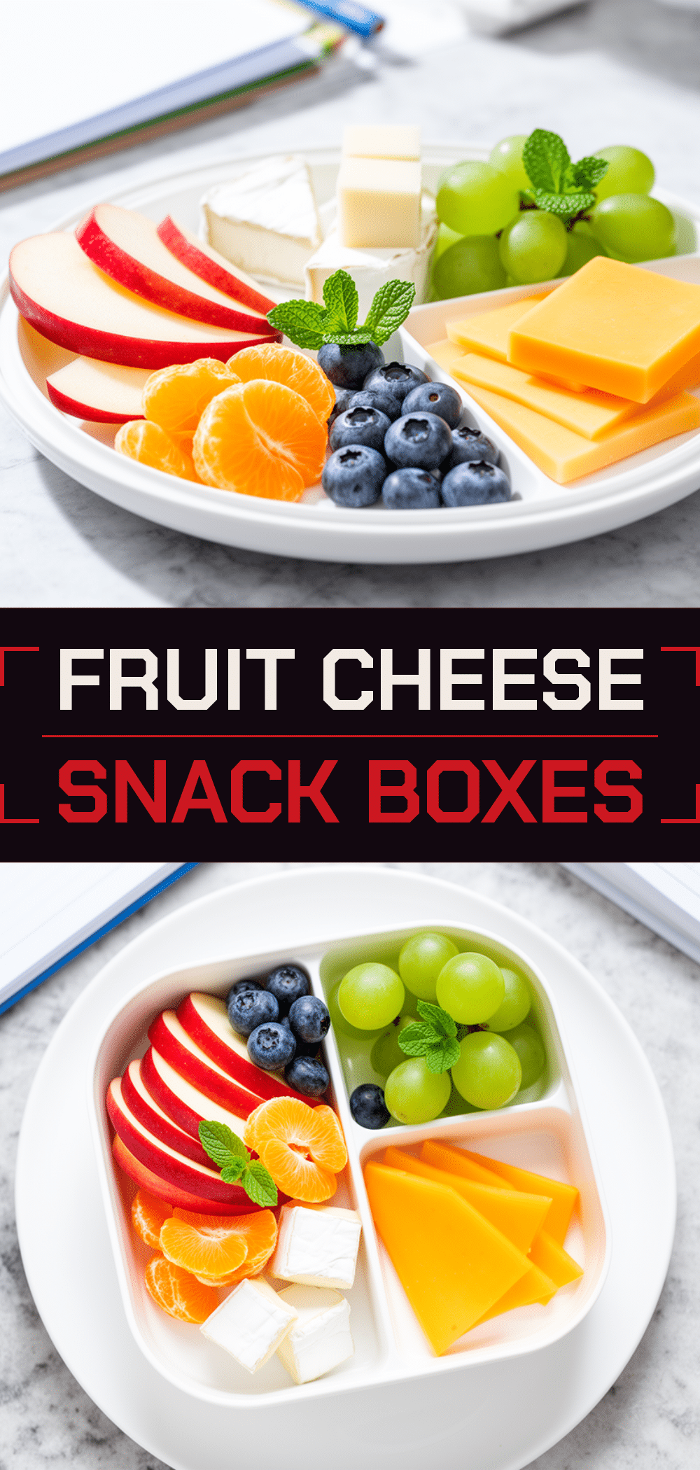 Back-to-School Fruit and Cheese Snack Boxes: 5 Easy 2-Min Prep 5 Back-to-School Fruit and Cheese Snack Boxes recipe