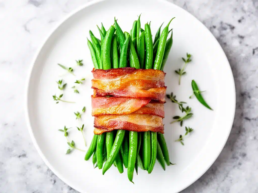Bacon-Wrapped Green Bean Bundles: Easy Weeknight Sides 4 bacon-wrapped green bean bundles preparation steps