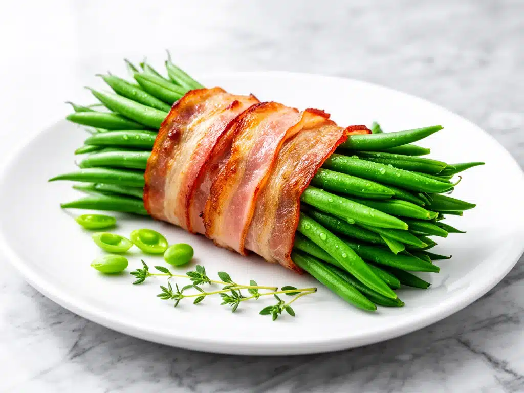 bacon-wrapped green bean bundles - featured image