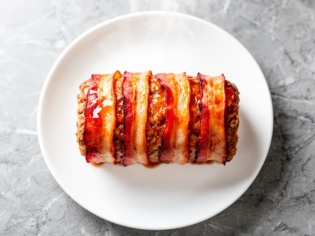 Juicy Bacon-Wrapped Meatloaf: Easy & Sweet Dinner 4 bacon-wrapped meatloaf preparation steps