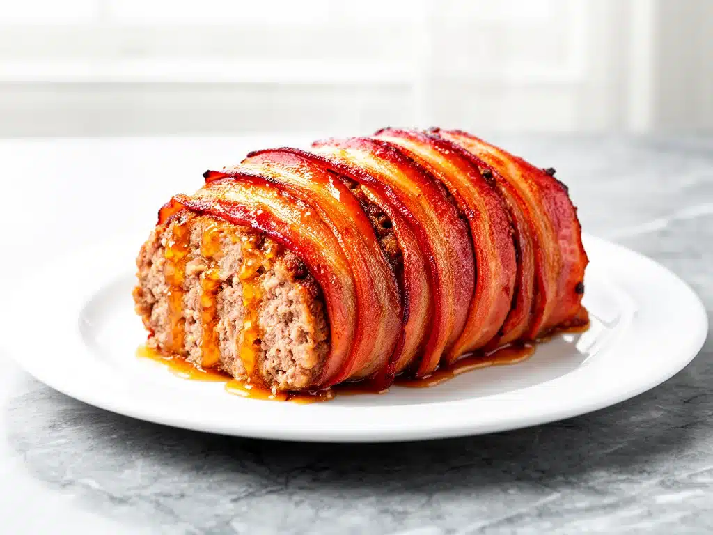 bacon-wrapped meatloaf - featured image