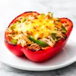 baked chicken fajita stuffed peppers - featured image