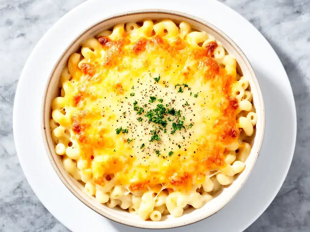 Baked Four-Cheese Mac and Cheese: Easy Weeknight Dinner 4 baked four-cheese mac and cheese preparation steps
