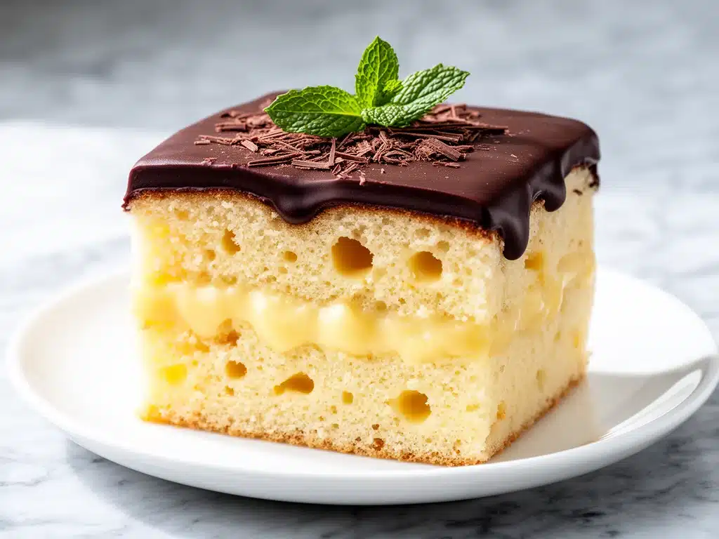 Boston Cream Poke Cake - featured image