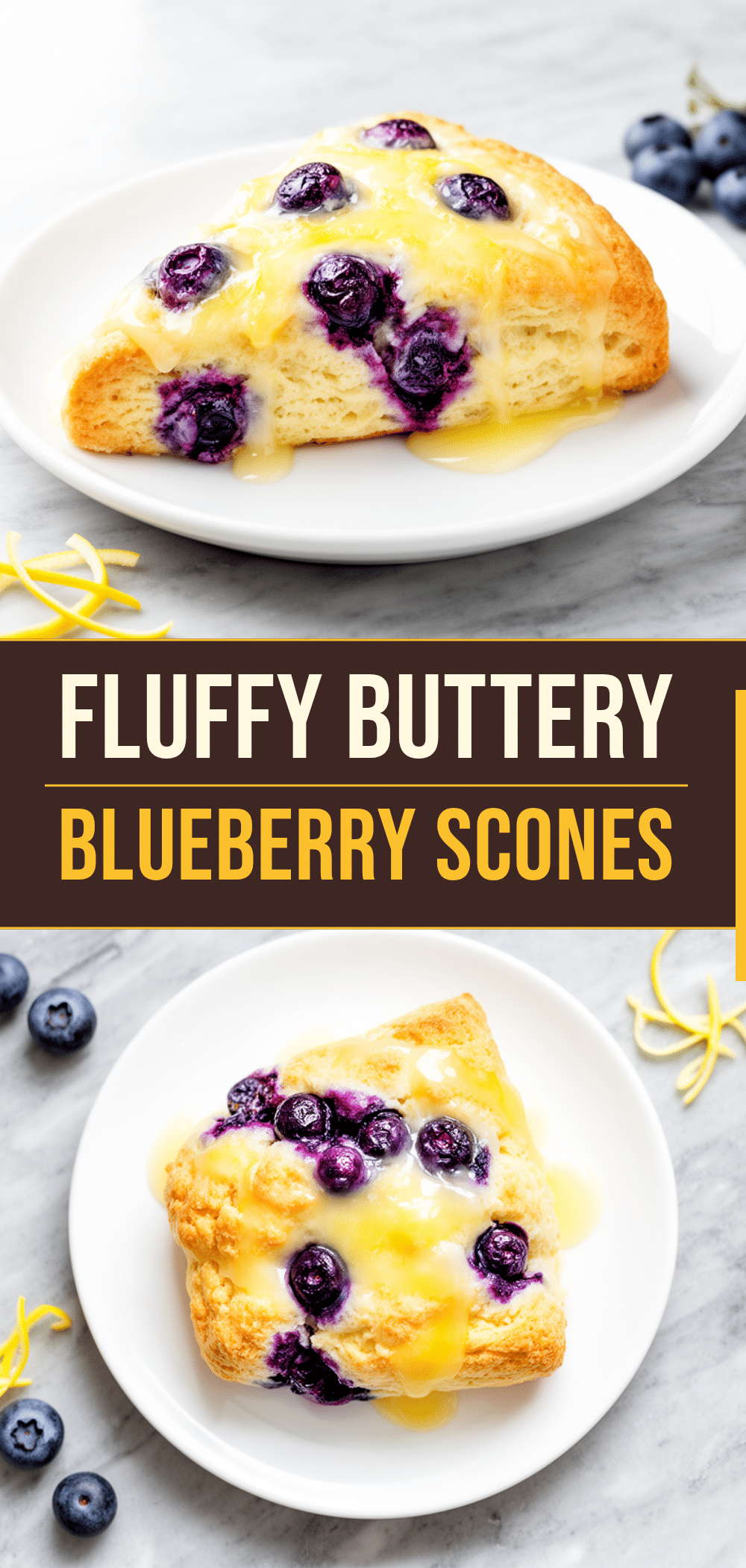 B uttery Lemon Blueberry Scones: 5-Step Brunch Recipe 5 Buttery Lemon Blueberry Scones with Glaze recipe