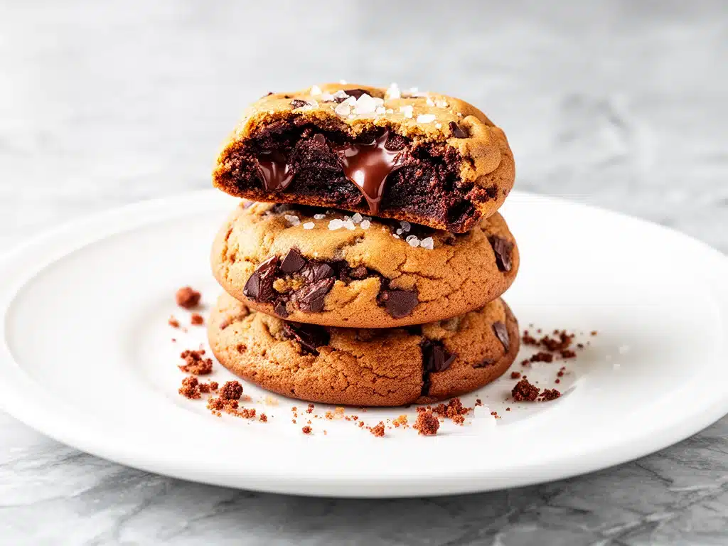 chewy chocolate chunk brookies - featured image
