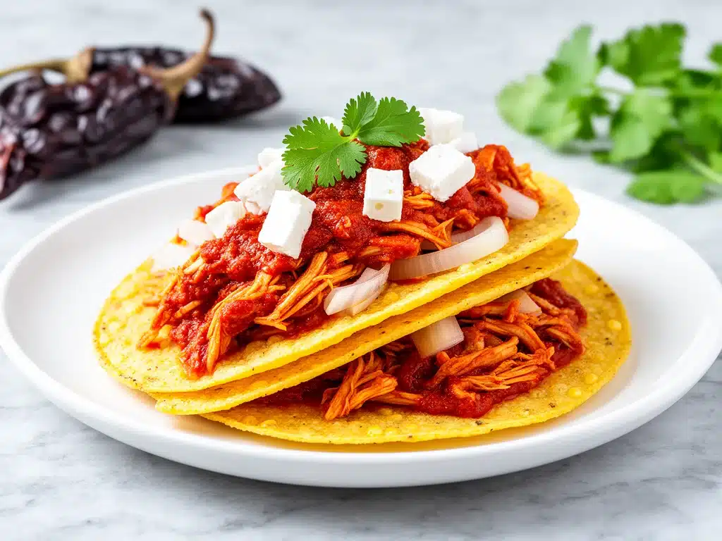 chicken tinga tostadas - featured image