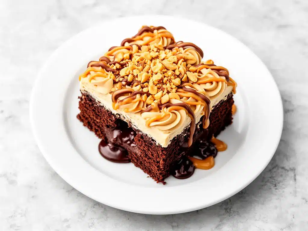 Chocolate Peanut Butter Poke Cake: Easy 5-Ingredient Recipe 4 chocolate peanut butter poke cake preparation steps