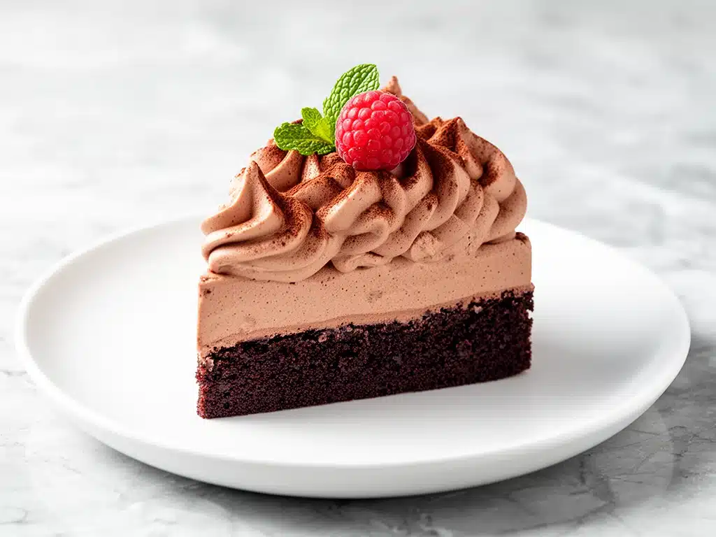 creamy chocolate mousse cake - featured image