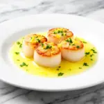 creamy lemon butter scallops - featured image