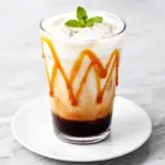 creamy salted caramel iced latte - featured image