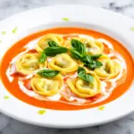creamy tomato tortellini soup - featured image