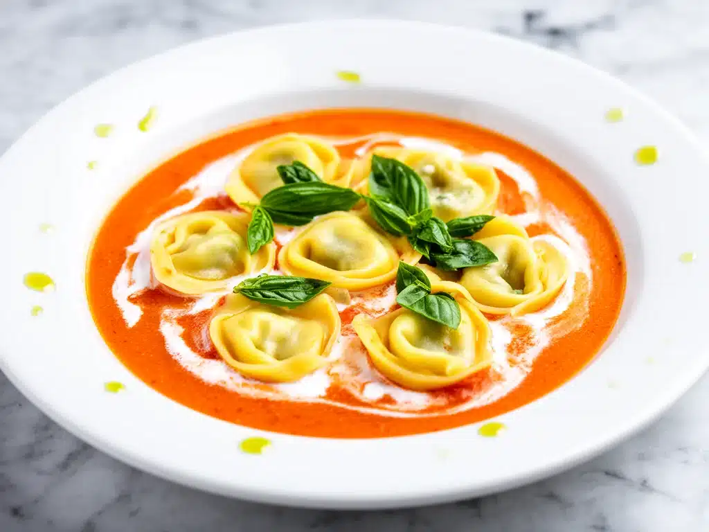 creamy tomato tortellini soup - featured image