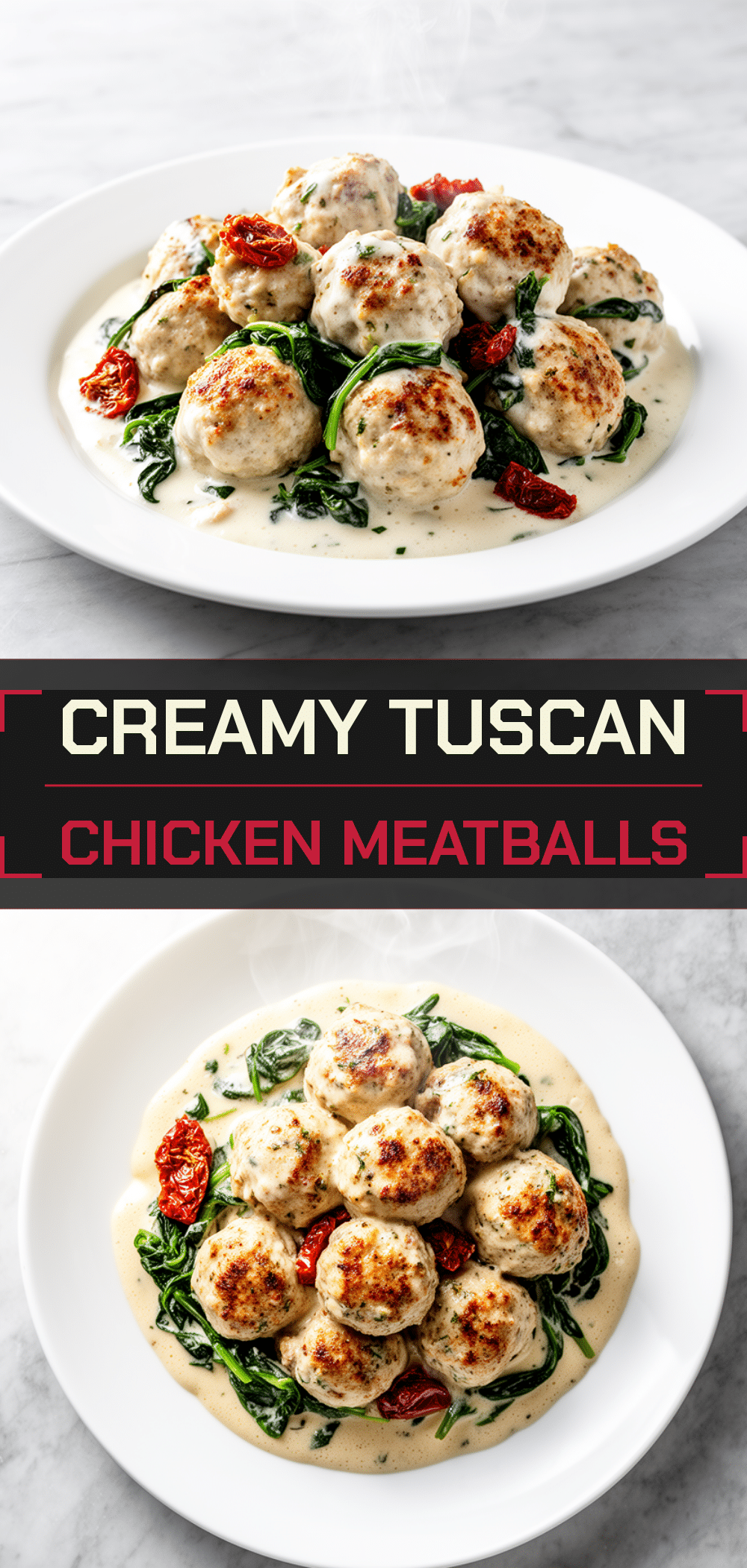 Creamy Tuscan Chicken Meatballs: 5-Ingredient Easy Dinner 5 creamy Tuscan chicken meatballs recipe