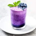 creamy vegan blueberry almond smoothie - featured image