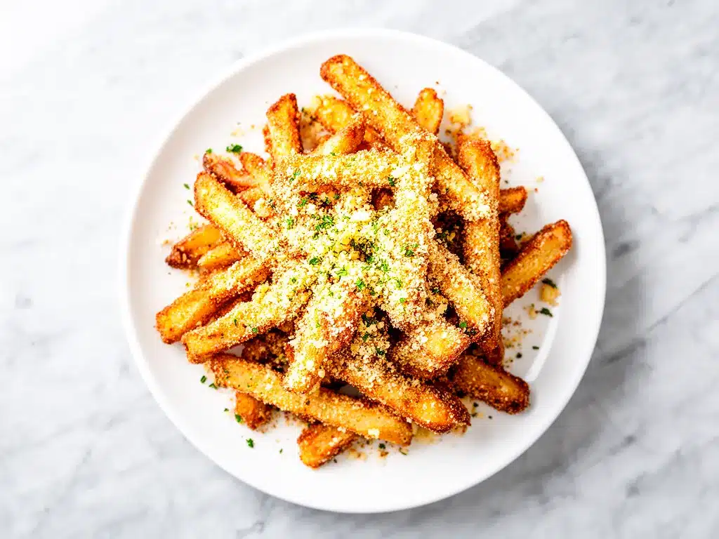 Crispy Air Fryer Garlic Parmesan Fries: Easy 15-Min Side 4 crispy air fryer garlic parmesan fries preparation steps