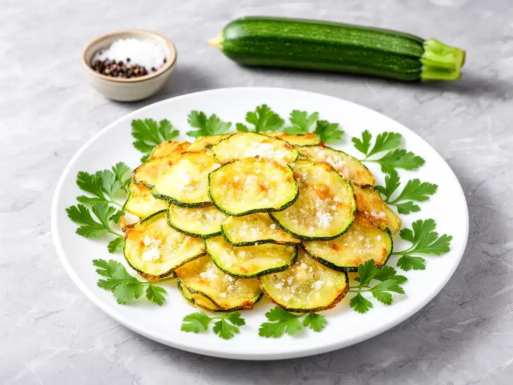 Crispy Baked Zucchini Parmesan Chips: 3-Ingredient Healthy Snack 4 Crispy Baked Zucchini Parmesan Chips preparation steps