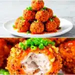 crispy buffalo chicken meatballs - featured image
