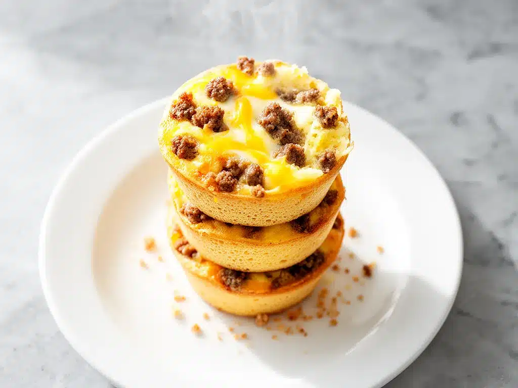 Fluffy Cheesy Sausage and Egg Muffins: Easy Weeknight Dinner 4 fluffy cheesy sausage and egg muffins preparation steps