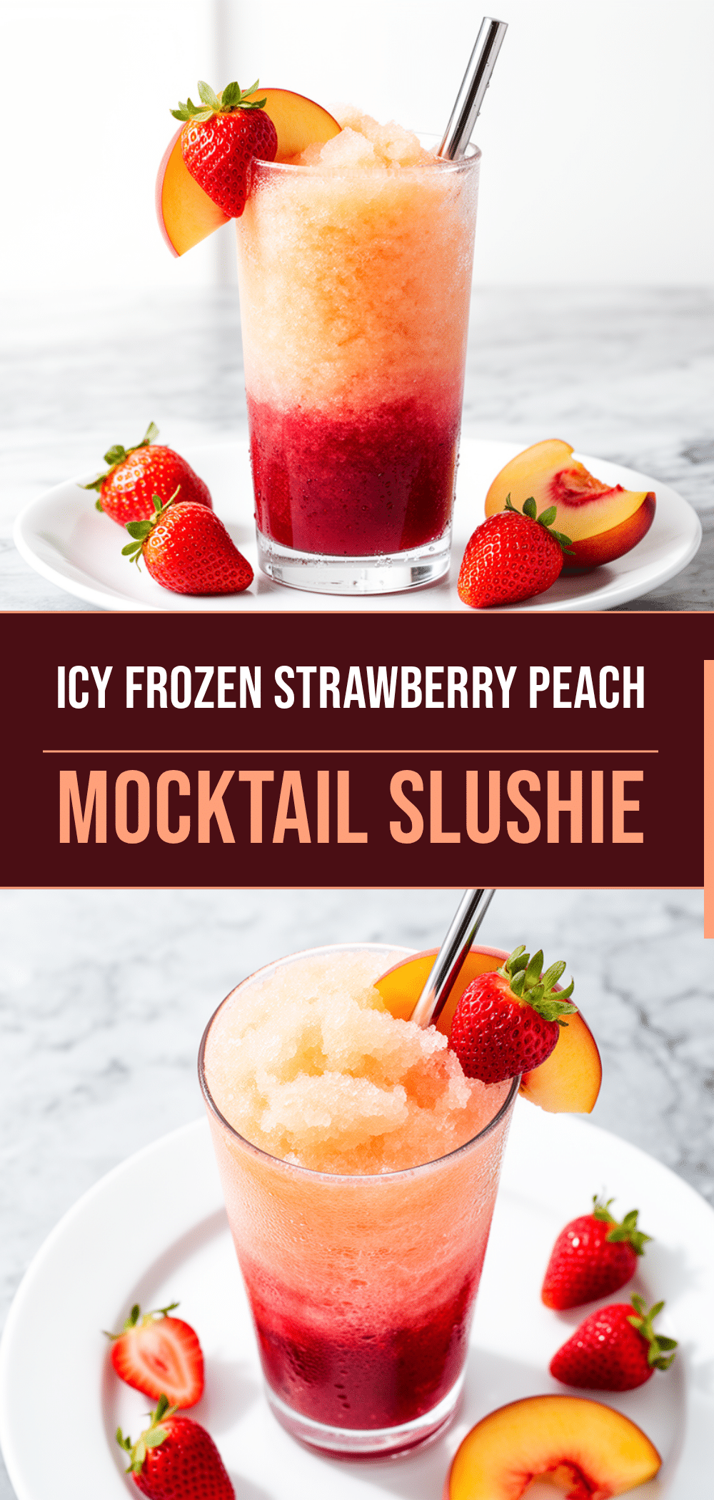 Frozen Strawberry Peach Mocktail Slushie: 15-Min Summer Recipe 5 frozen strawberry peach mocktail slushie recipe