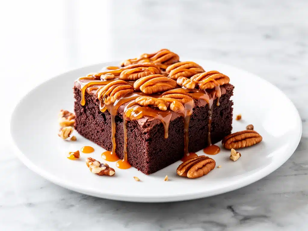 fudgy turtle brownies - featured image