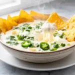 game day slow cooker queso blanco dip - featured image