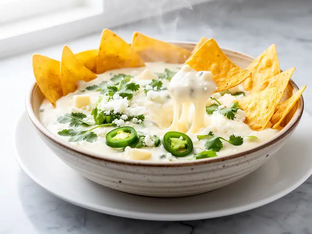 game day slow cooker queso blanco dip - featured image