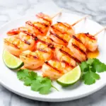 grilled honey lime shrimp skewers - featured image