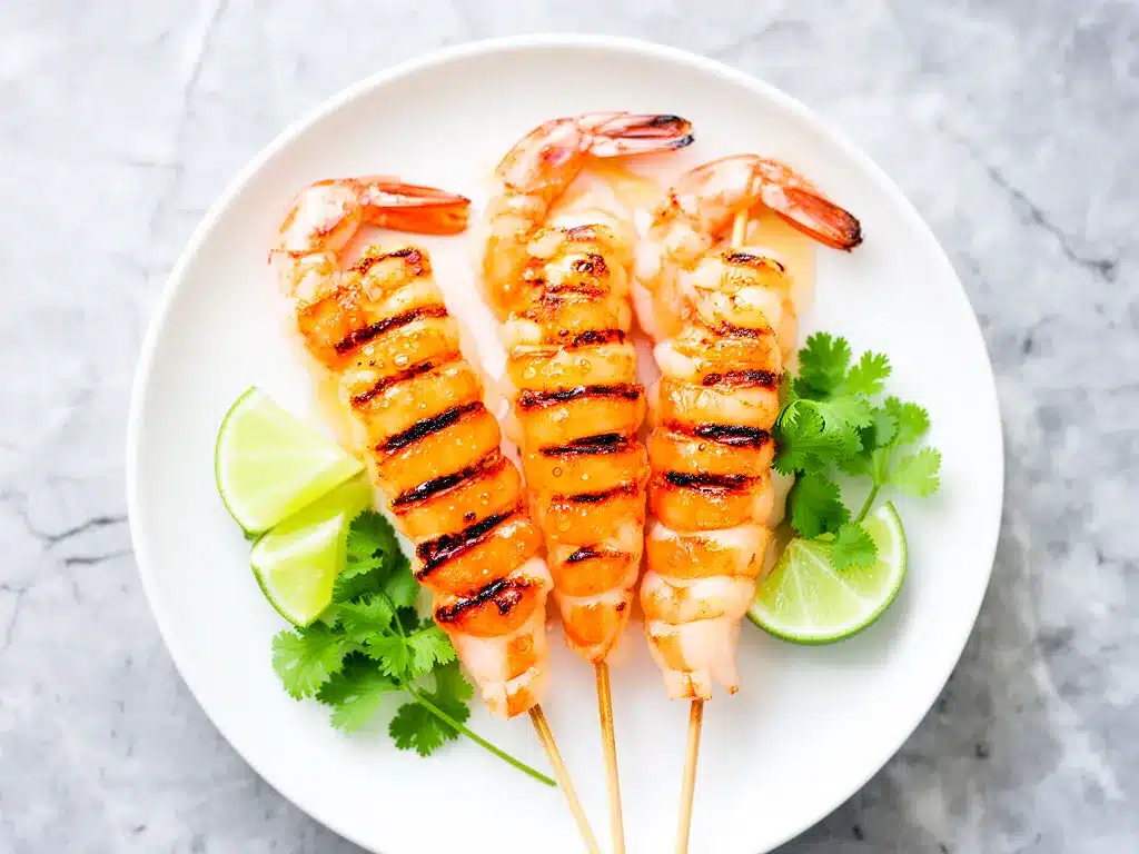 Labor Day Grilled Honey Lime Shrimp Skewers 4 grilled honey lime shrimp skewers preparation steps