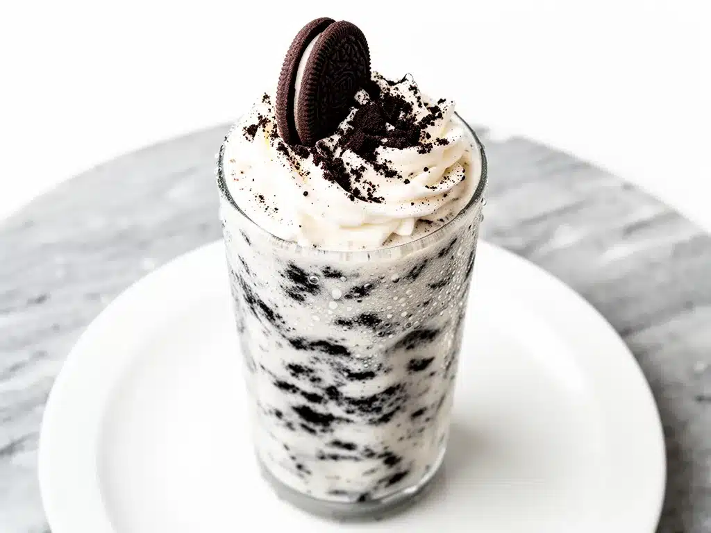 High-Protein Cookies and Cream Shake: 5-Minute Busy Night Drink 4 high-protein cookies and cream shake preparation steps