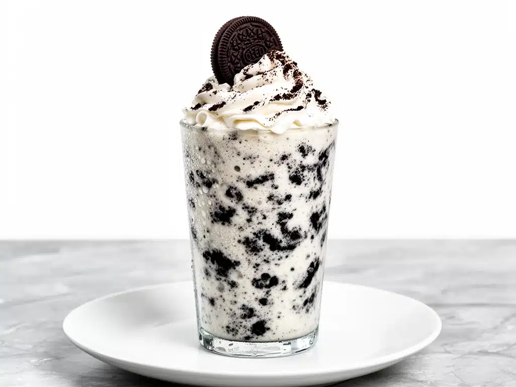 high-protein cookies and cream shake - featured image