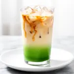 iced brown sugar matcha latte - featured image