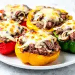 Keto Philly Cheesesteak Stuffed Peppers - featured image