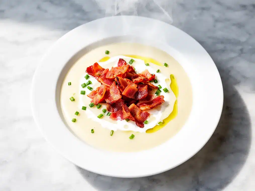 Loaded Potato and Bacon Soup: Easy 30-Min Family Favorite 4 loaded potato and bacon soup preparation steps