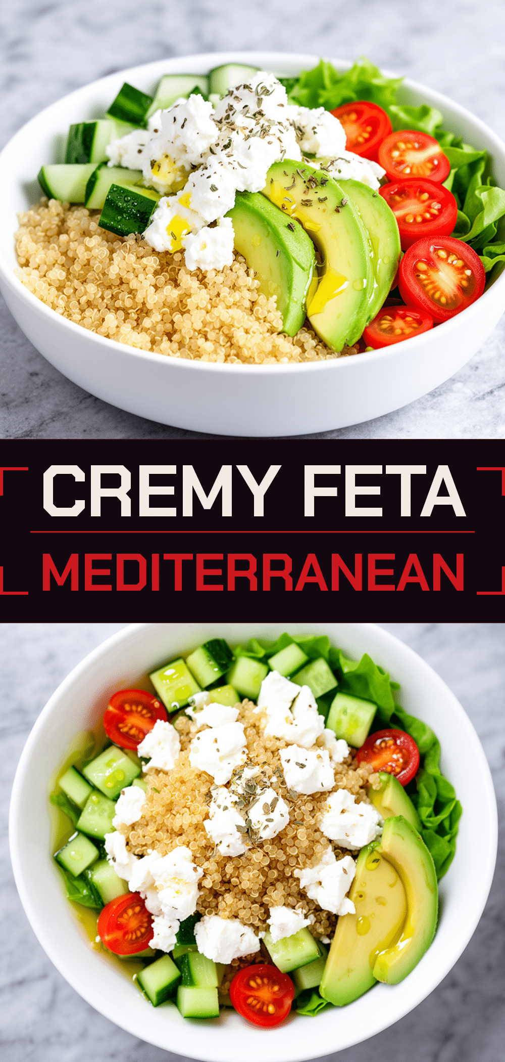 Mediterranean Quinoa Power Bowls with Feta: 5 Easy Healthy Meals 5 Mediterranean Quinoa Power Bowl recipe