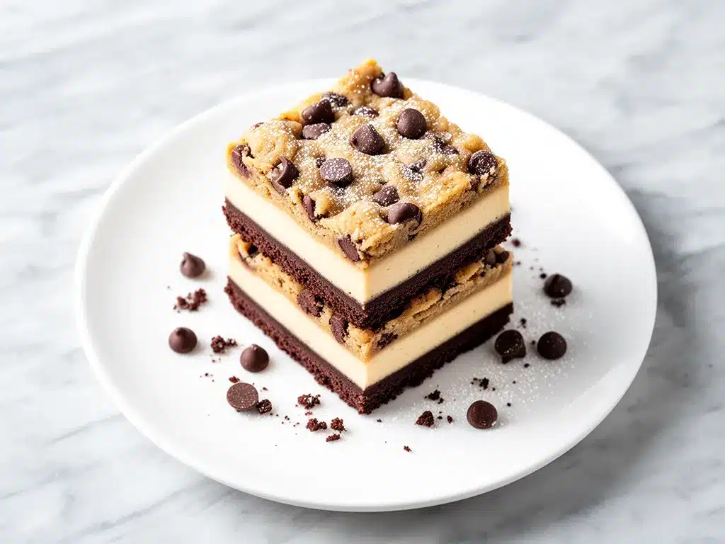 No-Bake Cookie Dough Cheesecake Bars: Easy 4-Ingredient Recipe 4 no-bake cookie dough cheesecake bars preparation steps