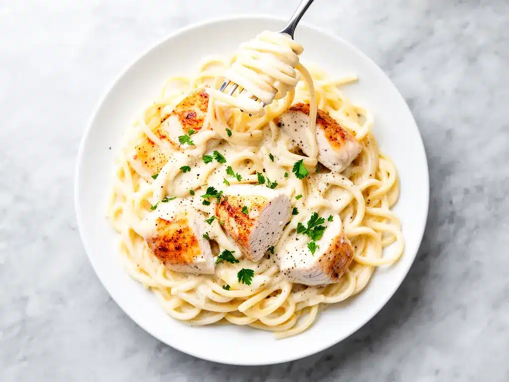 One-Pot Creamy Chicken Alfredo: Easy Weeknight Dinner 4 one-pot creamy chicken alfredo preparation steps