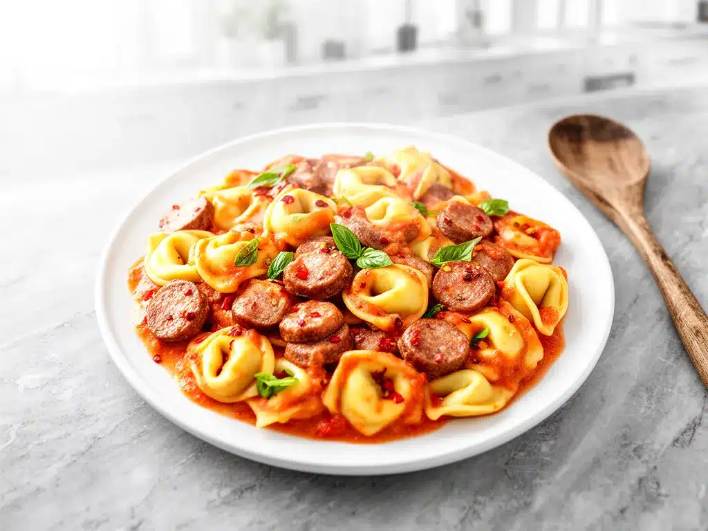 One-Pot Sausage and Tortellini Skillet: 15-Min Easy Weeknight Dinner 4 One-Pot Sausage and Tortellini Skillet preparation steps
