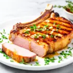 pan-seared honey garlic pork chops - featured image