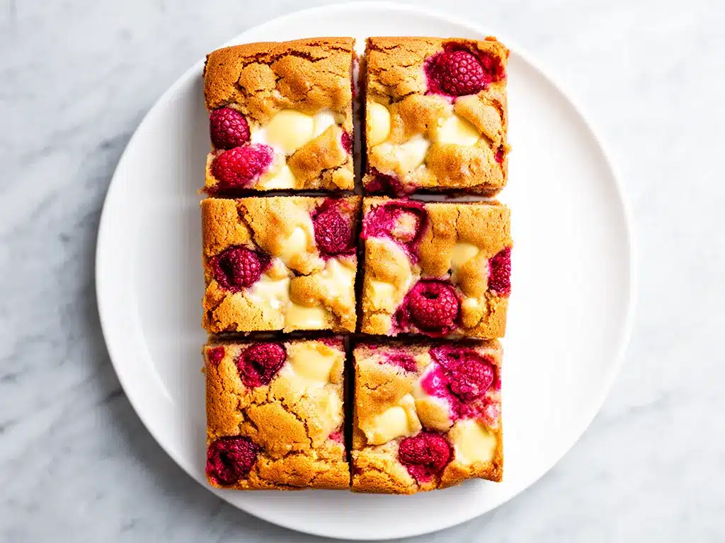 Raspberry White Chocolate Blondies: 6 Easy Steps 4 Raspberry White Chocolate Blondies preparation steps