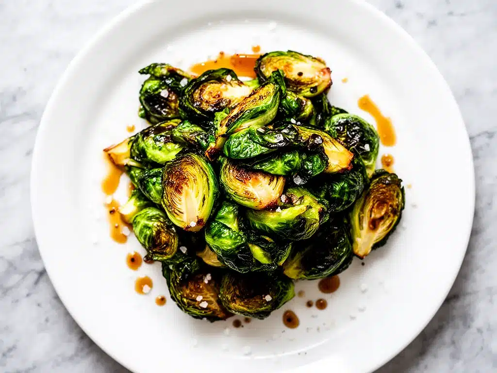 Roasted Honey Balsamic Brussels Sprouts: 3-Ingredient Side 4 roasted honey balsamic brussels sprouts preparation steps