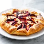 rustic plum almond galette - featured image