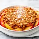 salted caramel apple crisp - featured image