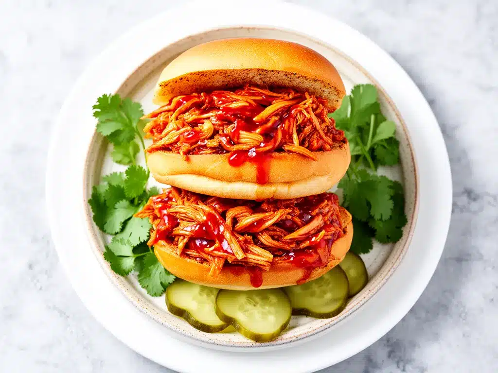Labor Day Slow Cooker BBQ Pulled Chicken Sliders: 15-Min Prep 4 slow cooker BBQ pulled chicken sliders preparation steps