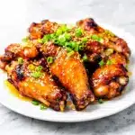 slow cooker honey garlic chicken wings - featured image