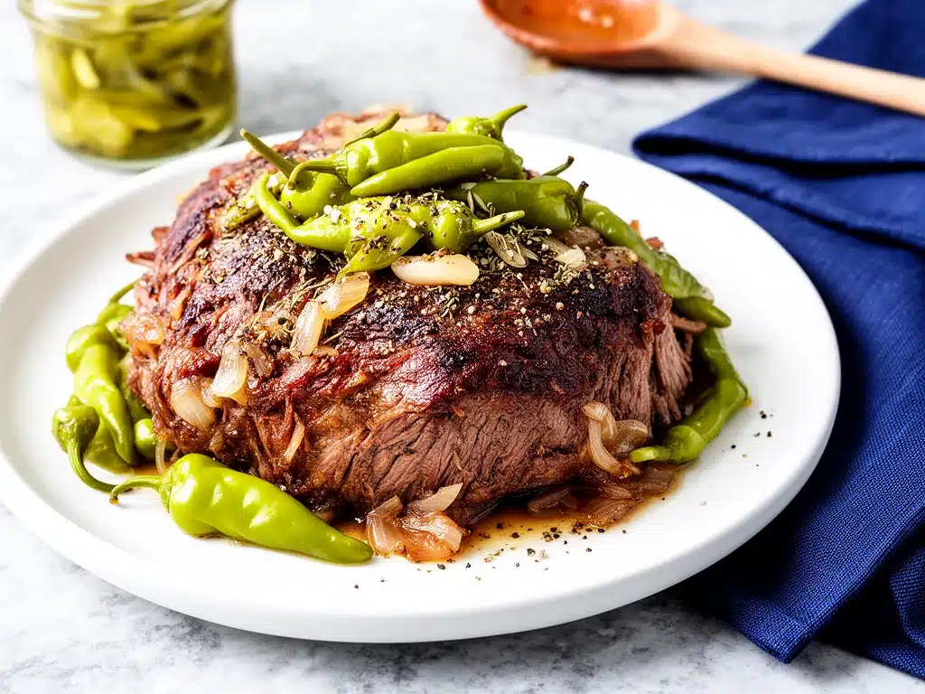 slow cooker mississippi pot roast - featured image