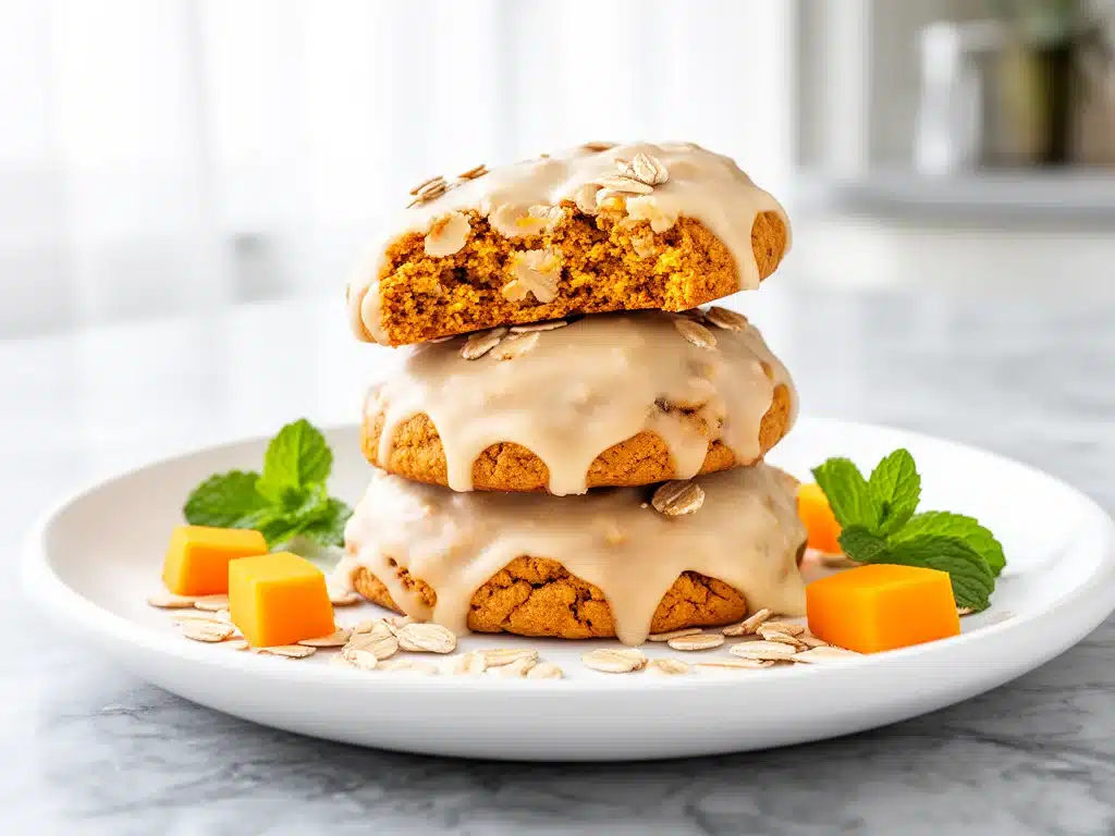 Soft Iced Pumpkin Oatmeal Cookies - featured image