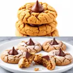 soft peanut butter blossom cookies - featured image