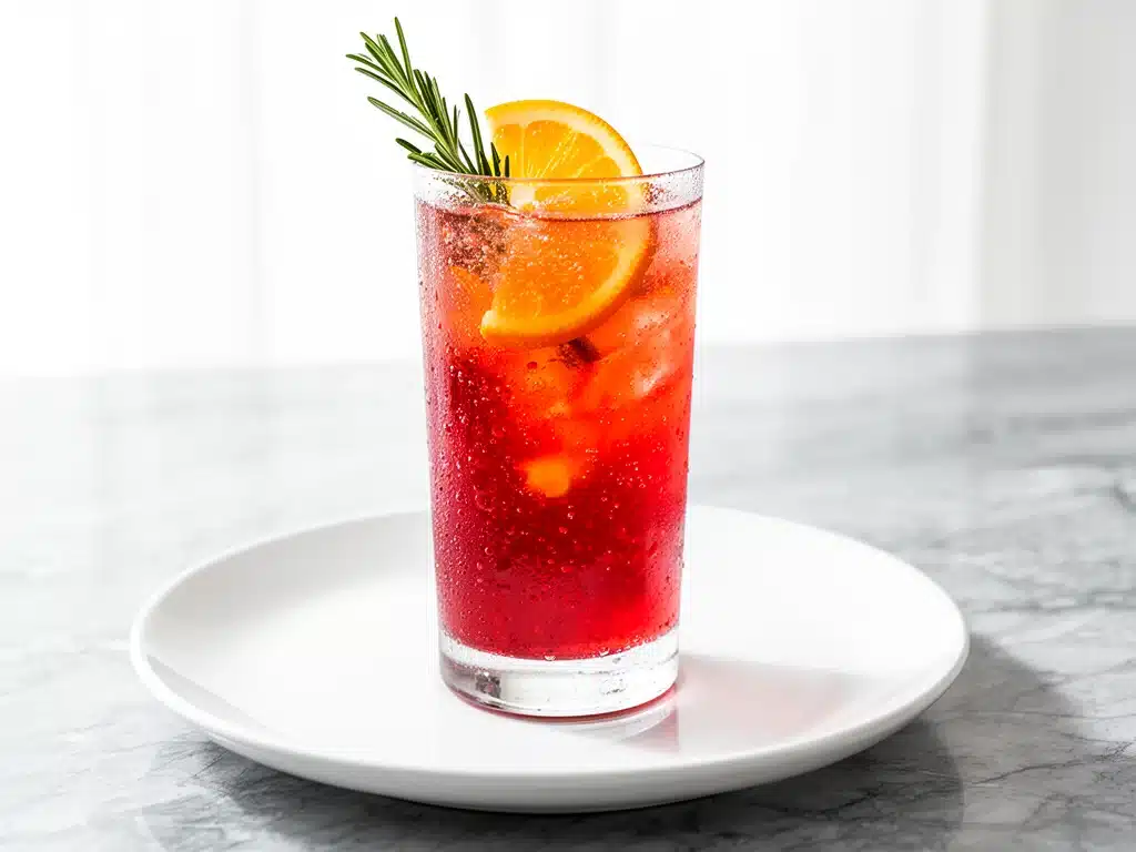 sparkling cranberry orange mocktail - featured image